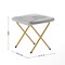 Flash Furniture Archer 28-in Oversized Faux Fur Folding Saucer Chair w/folding Ottoman, Gray Faux Fur/Gold Frame FV-FSC-027-FR-GY-SGD-GG - alternate 9